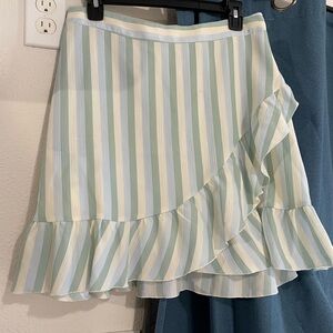 LC Lauren Conrad Pastel Striped Mini Skirt Size L |Summer Beach | Casual |Boho